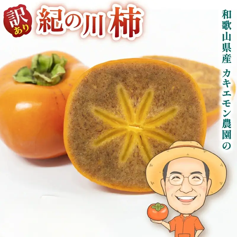 柿 訳あり 紀の川柿 約2kg(箱込) 【BX-kkem008A】