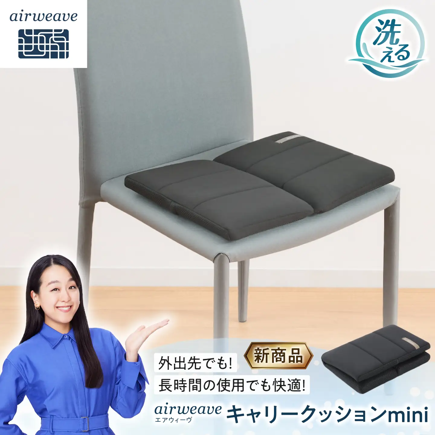 エアウィーヴ キャリークッション mini[AQBV177] エアウィーヴ 新商品