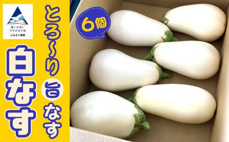 【季節限定】 白なす 6個 ナス 茄子 野菜 白なす | 石川県 小松市 のうちゃんファーム