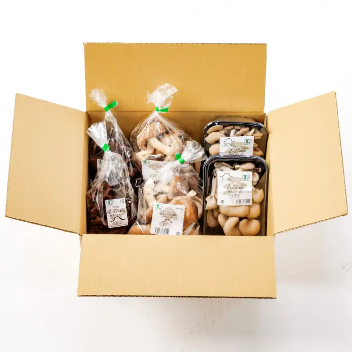 プロが厳選！オーガニックきのこ３種盛り(1kg)【しいたけ きくらげ ひらたけ たもぎたけ なめこ 黒あわびたけ やまぶしたけ おまかせ 厳選】