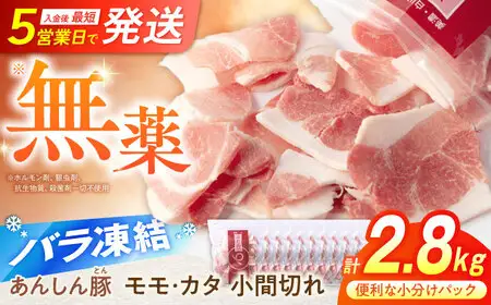 豚肉 こま切れ 計2.8kg《バラ凍結》藤井ファーム[AWAF029]豚こま肉
