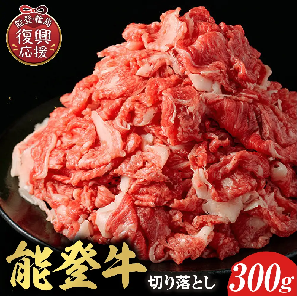 【和牛セレブ】能登牛 切り落とし 300g　wa111　牛　切り落とし