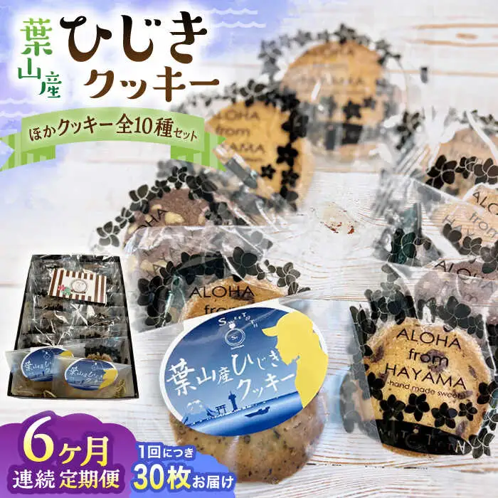 【全6回定期便】ひじきクッキーと9種クッキー詰合せ ／ 焼き菓子 スイーツ【葉山旬菓工房 SWEET TOOTH】[ASAI006]