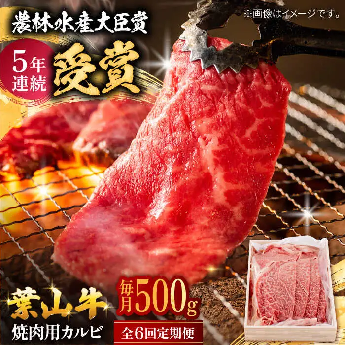 【全6回定期便】 葉山牛 カルビ500g／ カルビ[ASAP039]
