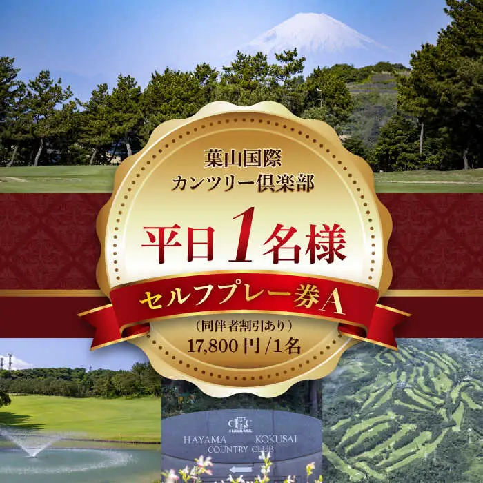 ゴルフセルフプレー券A 平日1名様(同伴者割引あり) ゴルフ  [ASAR003]