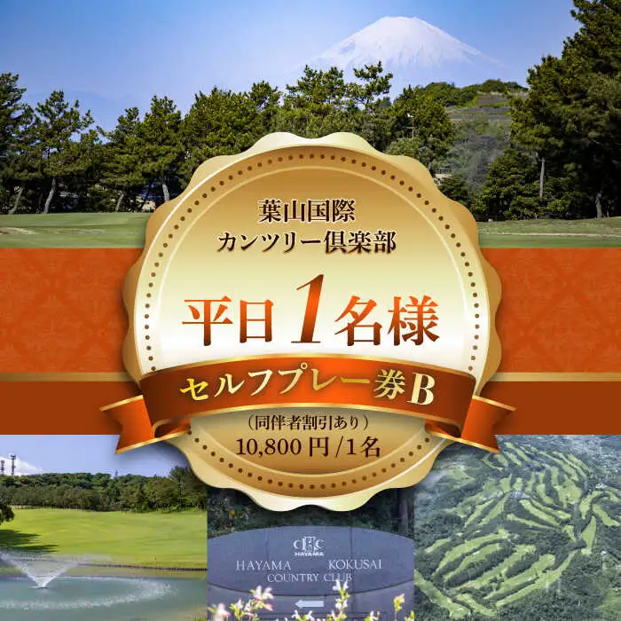 ゴルフセルフプレー券B 平日1名様(同伴者割引あり) ゴルフ[ASAR004]