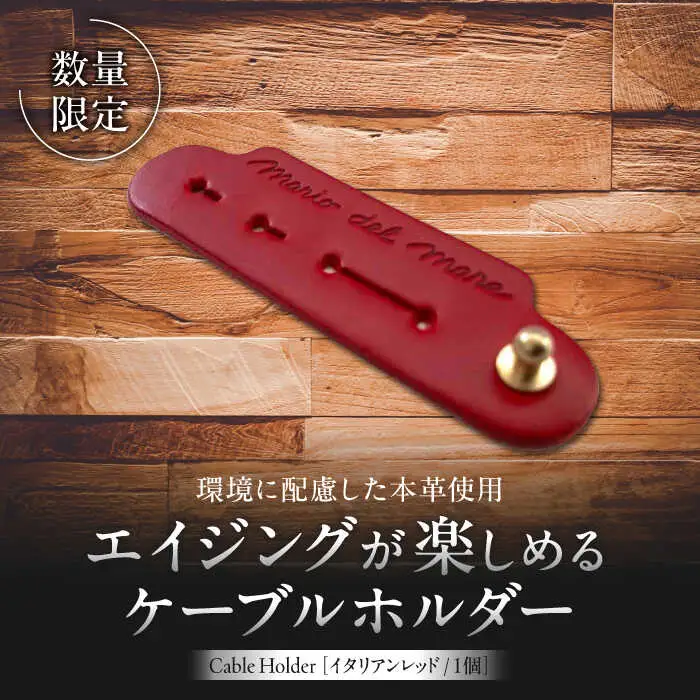 【数量限定】Cable Holder【イタリアンレッド1個】  ／ ケーブルホルダー [ASAZ020]