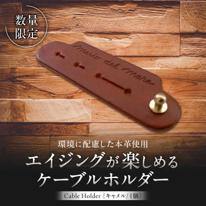 【数量限定】Cable Holder【キャメル1個】  ／ ケーブルホルダー [ASAZ026]