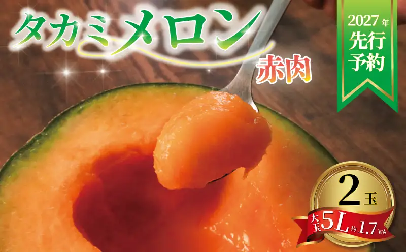 【先行予約】 赤肉 メロン 2玉  飯岡メロン