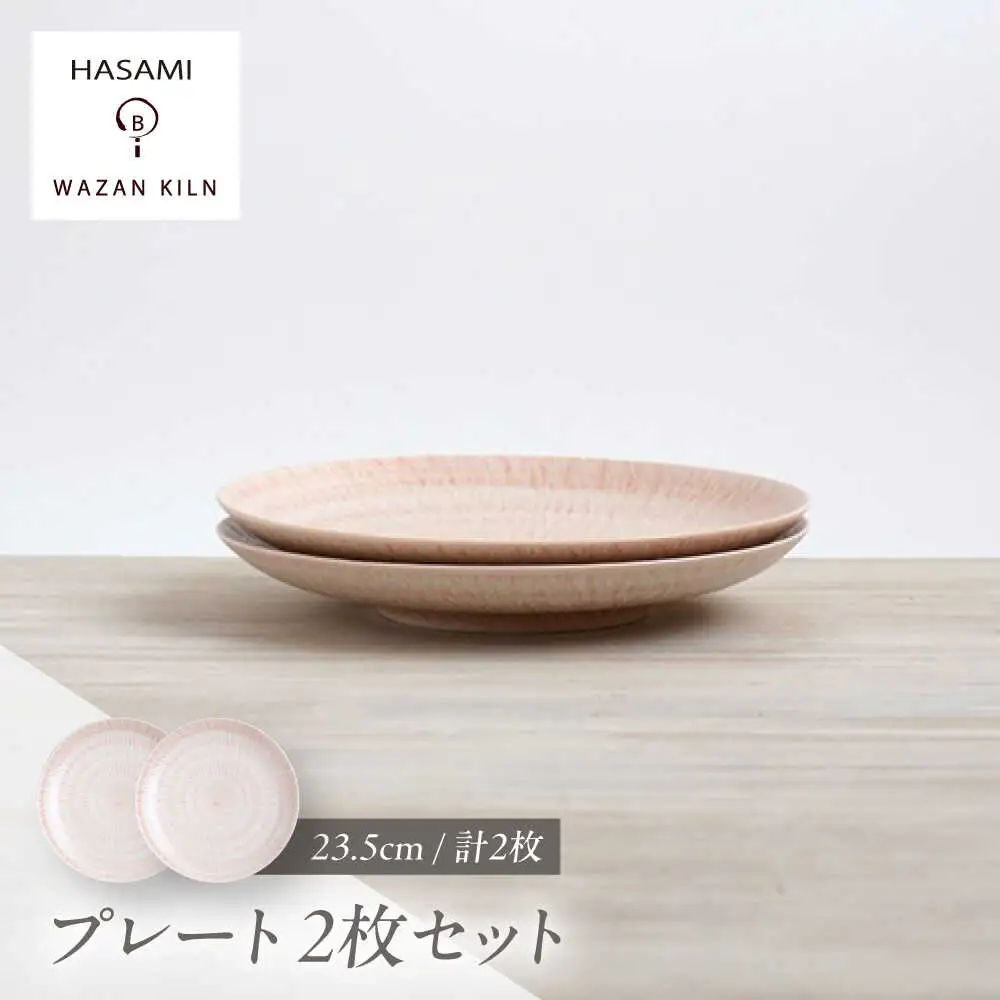 【波佐見焼】大皿 sazanami 23.5cmプレート レッド 2枚【和山】[WB178]