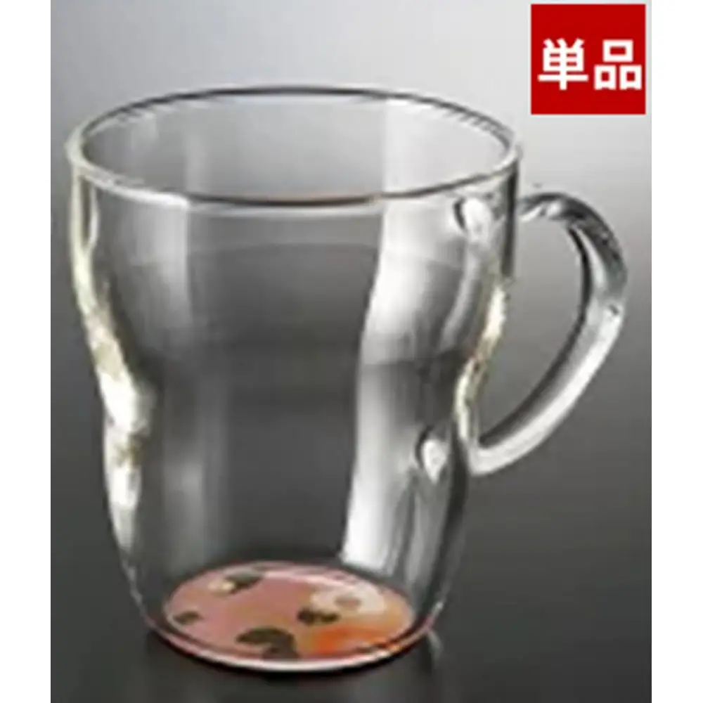 みよし漆器本舗 ぬりもん de Verre 耐熱マグカップ 蒔絵 単品 ピンク 330ml