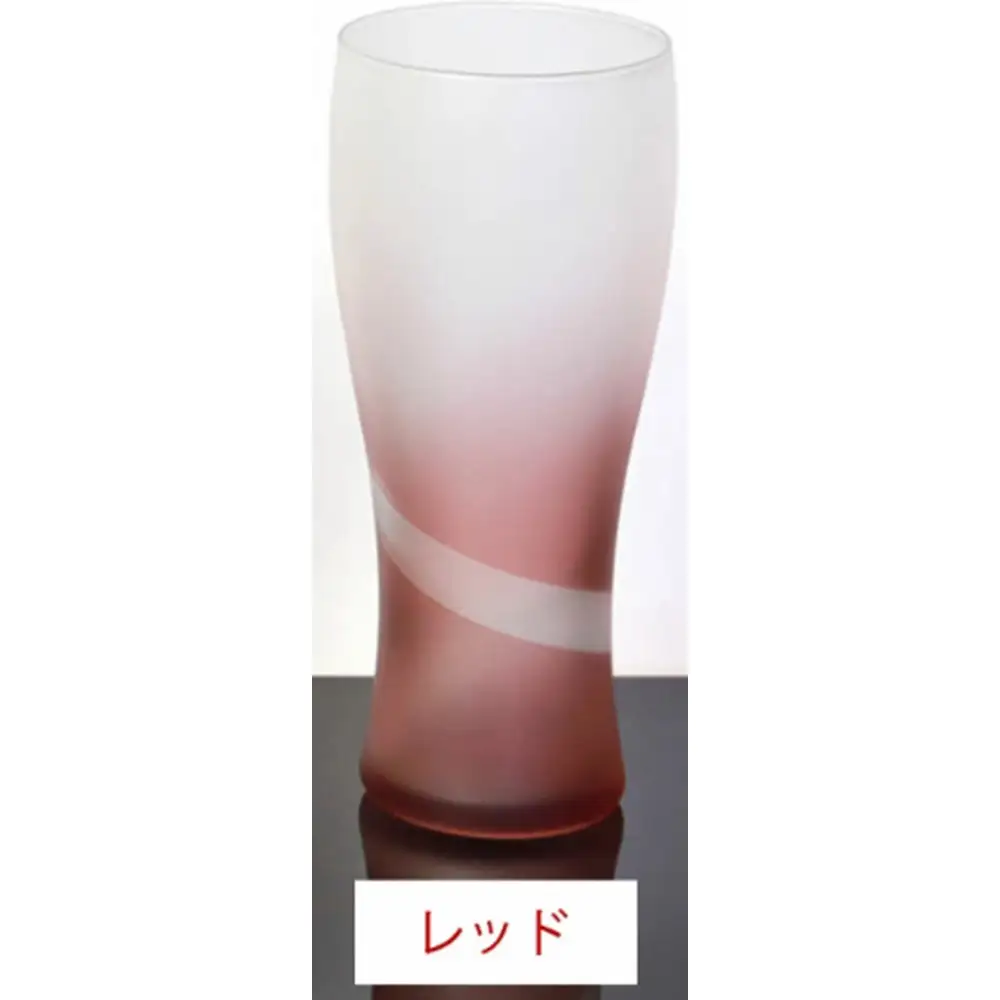 みよし漆器本舗 ぬりもん de Verre ビアグラス 単品 335ml シルキーライン 紀州塗り レッド