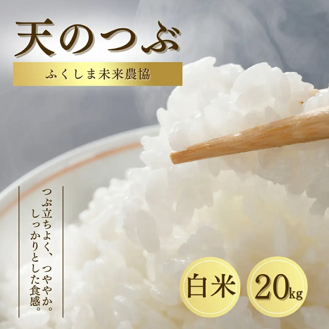 白米 20kg 天のつぶ 令和7年産 | 福島県産米 ふくしま未来農協 JA