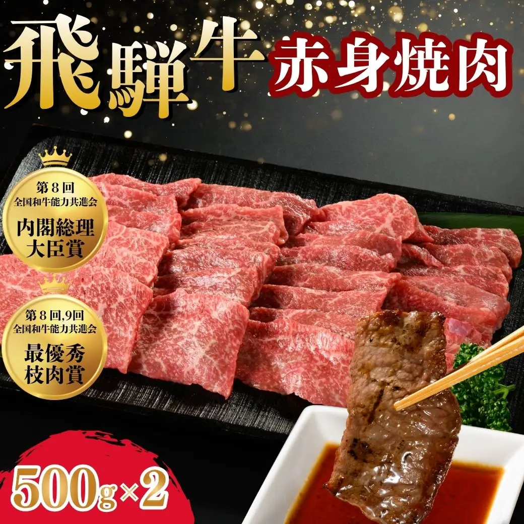 飛騨牛 赤身焼肉　約500g×2 ｜国産 和牛 牛肉