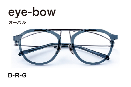 eye-bow オーバル  B-R-G(グレー) 眼鏡 メガネ 