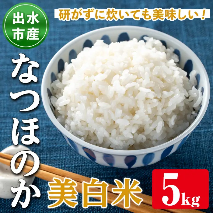 i1120-C 鹿児島県出水市産なつほのか美白米＜5kg＞ 米 お米 5kg 美白米 白米 なつほのか 自家精米 精米 自家脱穀 脱穀 おにぎり ごはん お米マイスター 厳選 【田上商店】