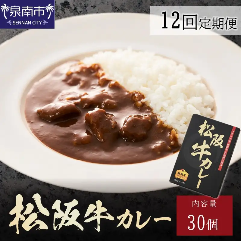 松阪牛カレー200g×30個セット 12ヶ月定期便【108A-004】