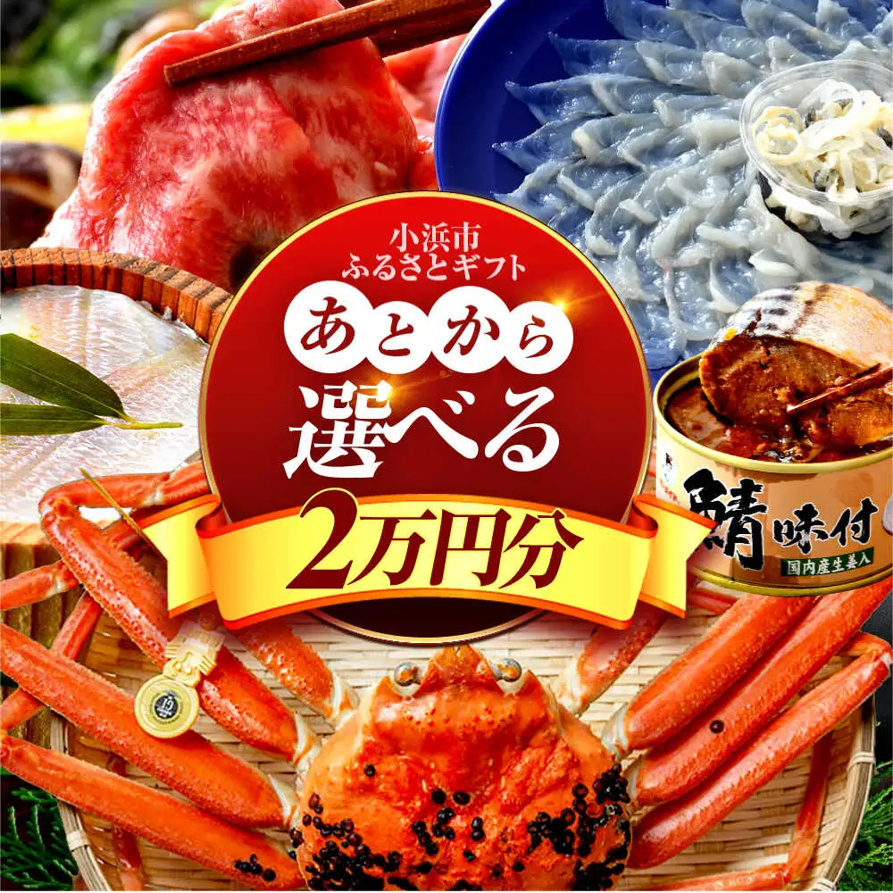 ×【あとから選べる】 福井県小浜市ふるさとギフト 2万円分 海産物 箸 お米 スイーツ あとから ギフト[BFDV010]