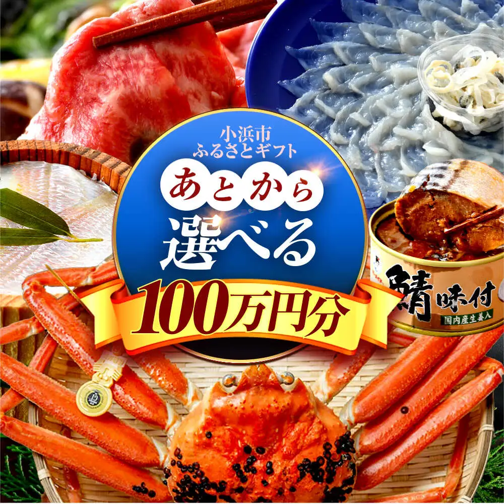 ×【あとから選べる】 福井県小浜市ふるさとギフト 100万円分 海産物 箸 お米 スイーツ あとから ギフト[BFDV027]