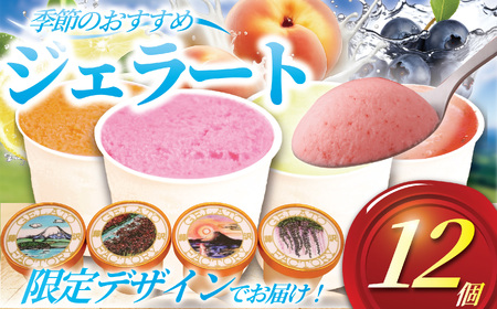 ジェラート 12個 4種 セット 手作り 季節の ジェラート