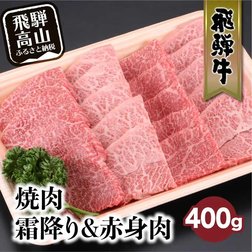 飛騨牛 みすじ ウデ 焼肉 400g 盛り合わせ ( 赤身 & 霜降り ) | 焼肉 FC033VC13