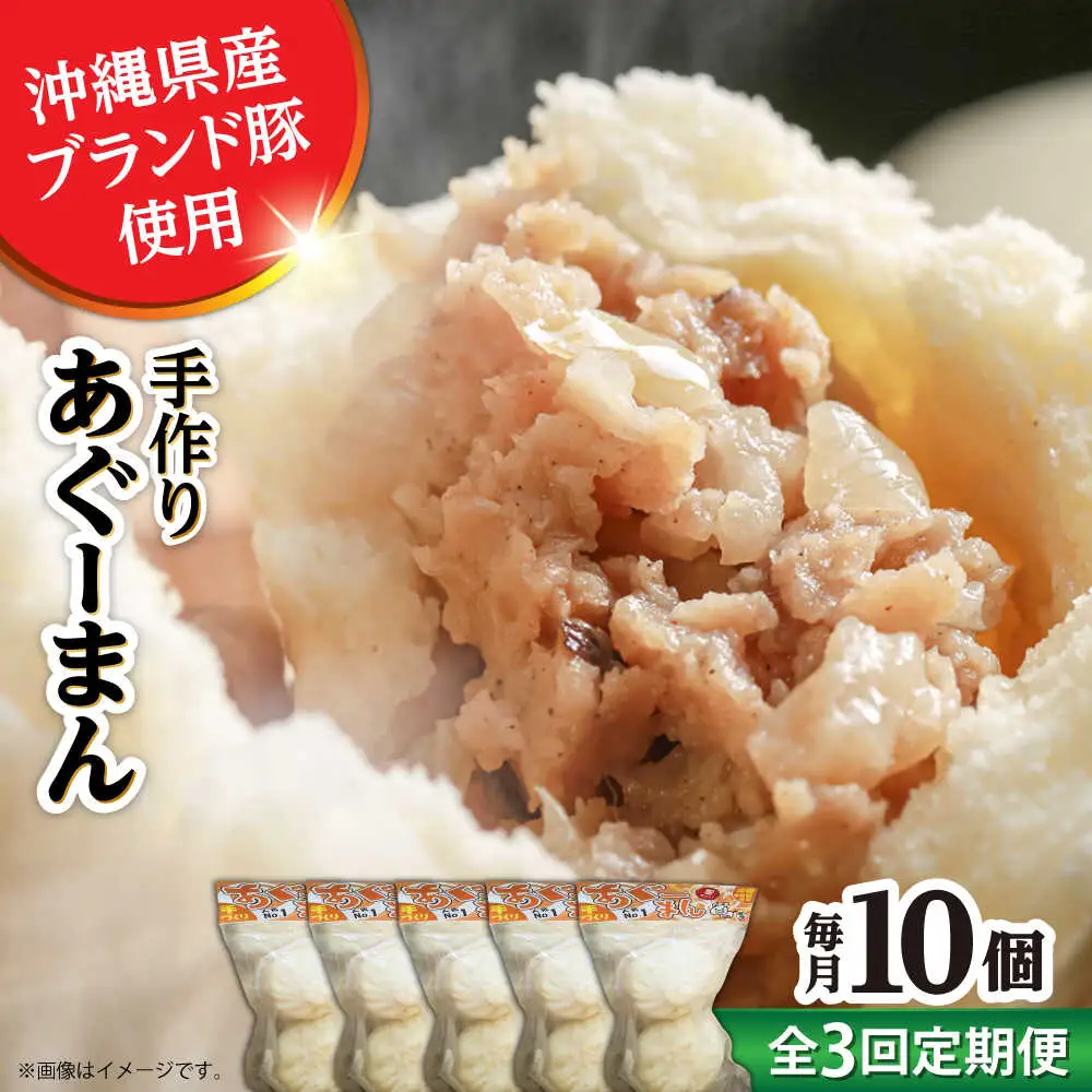 肉まん 【全3回定期便】あぐーまん 10個入り (2個入り×5P)  BCBL011 惣菜