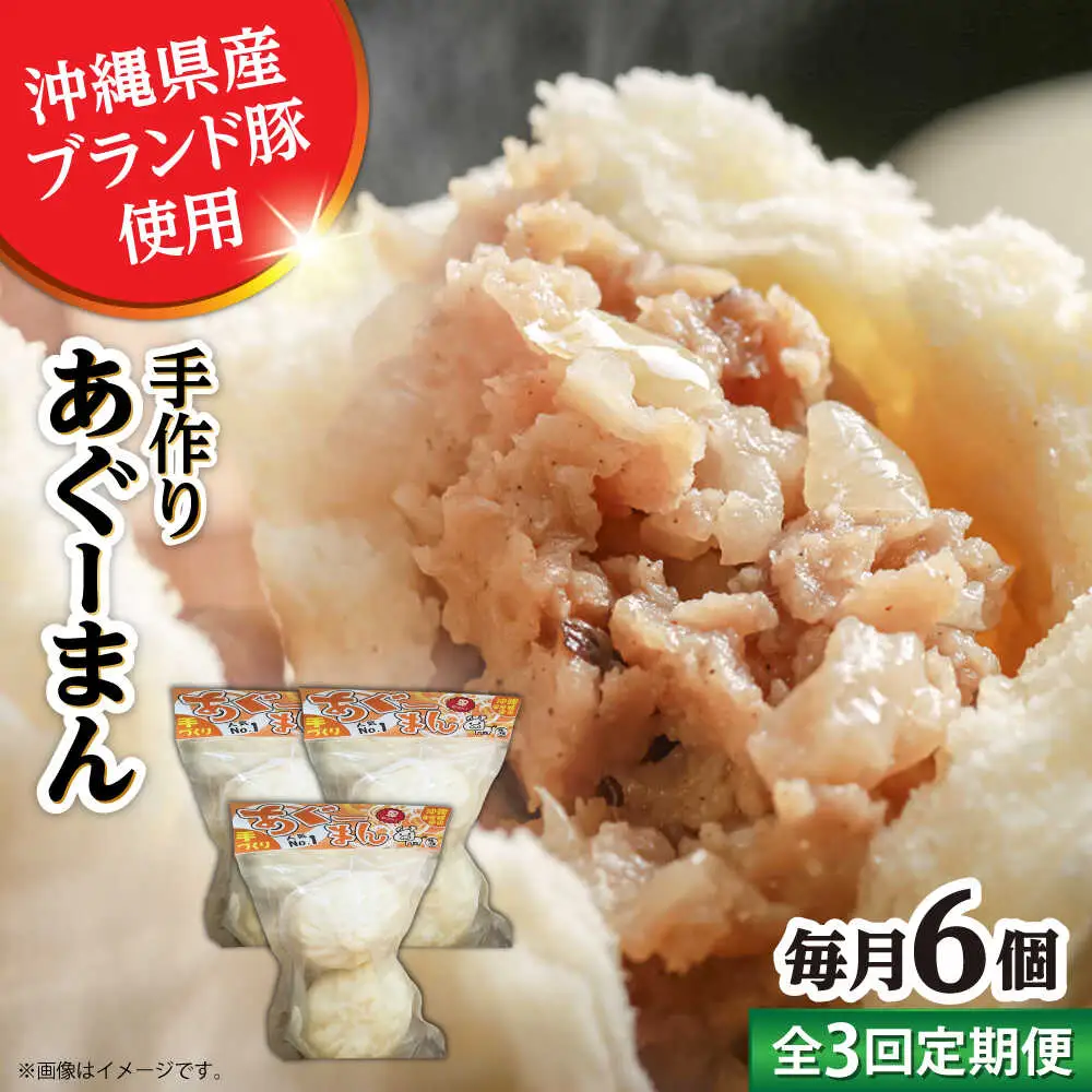 肉まん 【全3回定期便】あぐーまん 6個入り (2個入り×3P)  BCBL018 惣菜