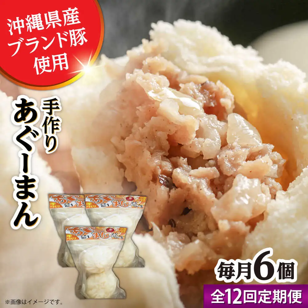 肉まん 【全12回定期便】あぐーまん 6個入り (2個入り×3P)  BCBL038 惣菜