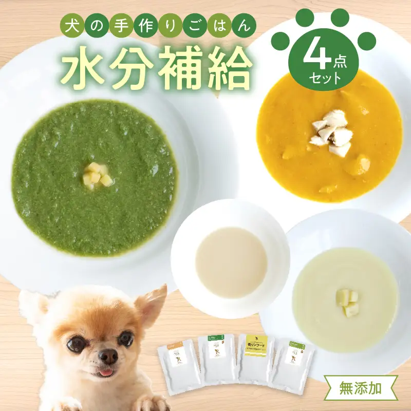 ドッグフード 無添加 水分補給4点セット【犬の手作りごはん】 R15013