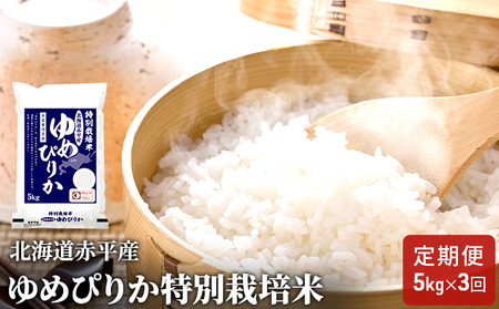 北海道赤平産 ゆめぴりか 5kg 特別栽培米 【3回お届け】 精米 米 北海道 定期便 ふるさと納税 