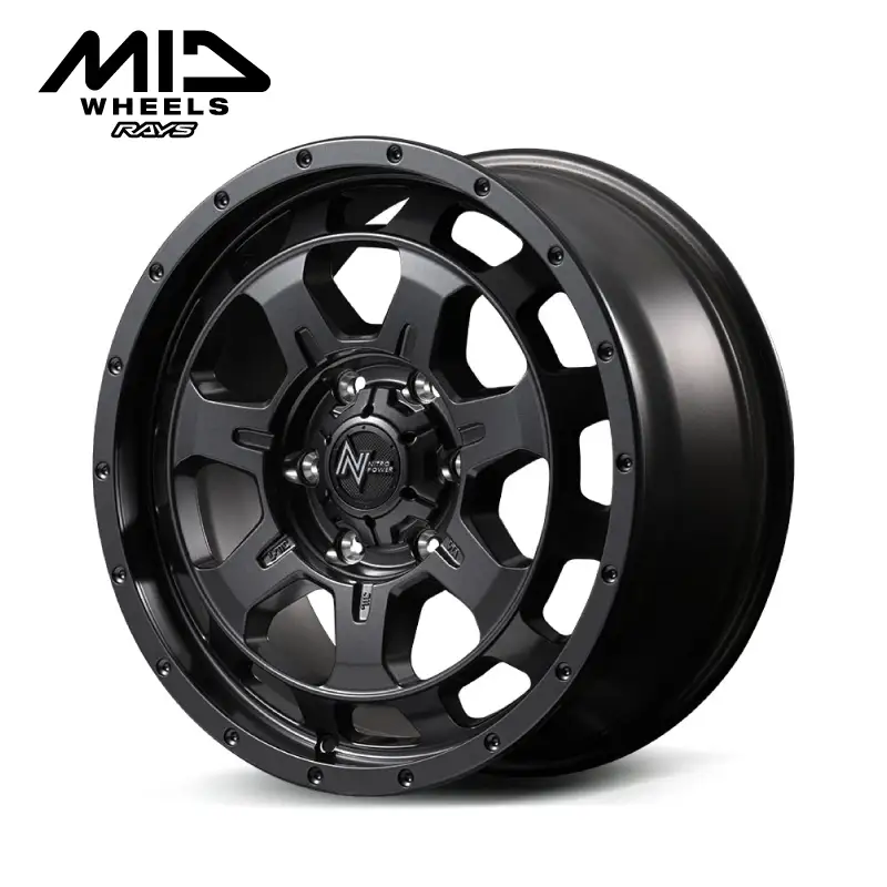 MID WHEELS NITRO POWER M7 PHALANX（18インチ　8J　インセット55　6-139.7　バレルブラック）