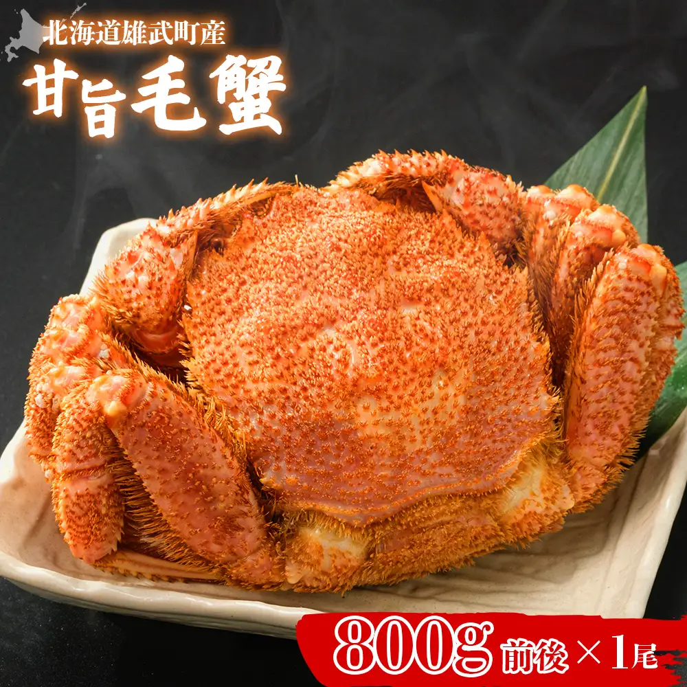 【北海道雄武町産】甘旨毛蟹 800g前後1尾【07180】