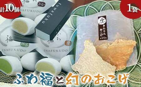 〈御菓子司 恵那福堂〉ふわ福10個＋幻のおこげ1個 和菓子 お茶菓子 お茶請け お菓子 菓子 食品 F4N-3055