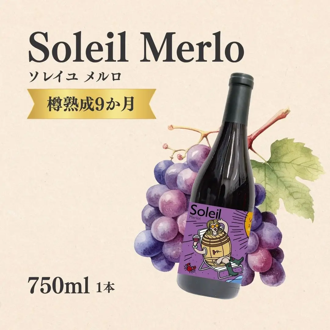 赤ワイン＜ソレイユ メルロ＞ 750ml × 1本 ｜赤ワイン