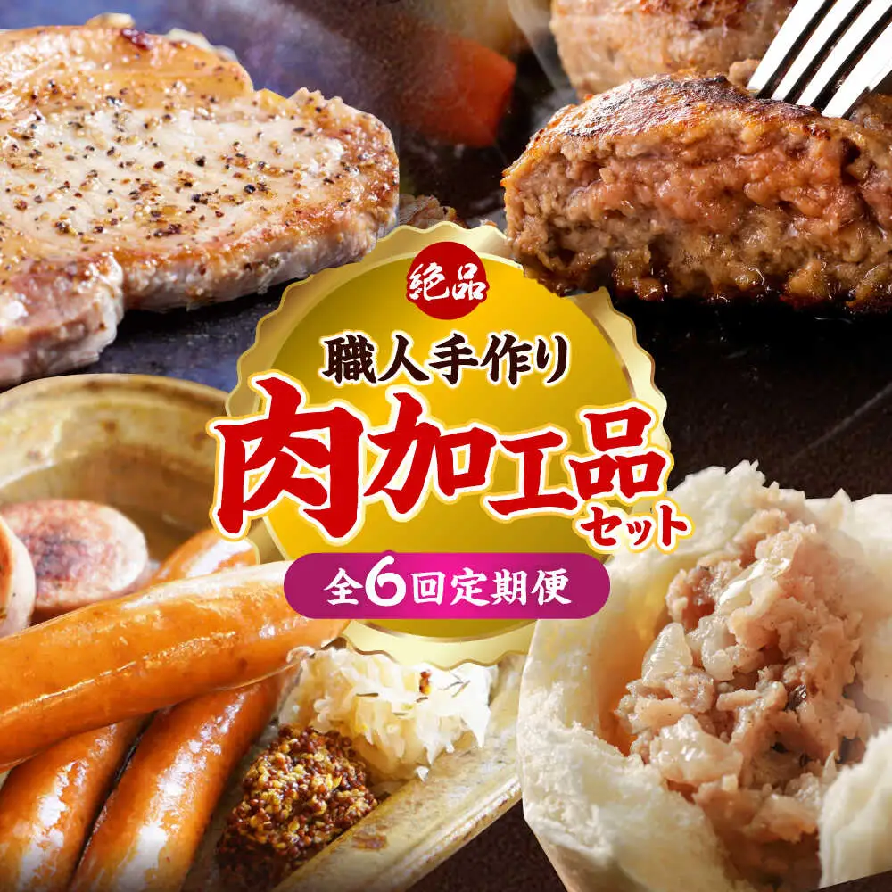 【全6回定期便】沖縄の絶品肉加工品セット【沖縄市】豚肉 ハム ソーセージ 豚まん ぶたまん ちまき 焼売 シュウマイ ハンバーグ 沖縄市 / TESIO / 豚々茶舗 / お肉屋本店[BCZZ031]
