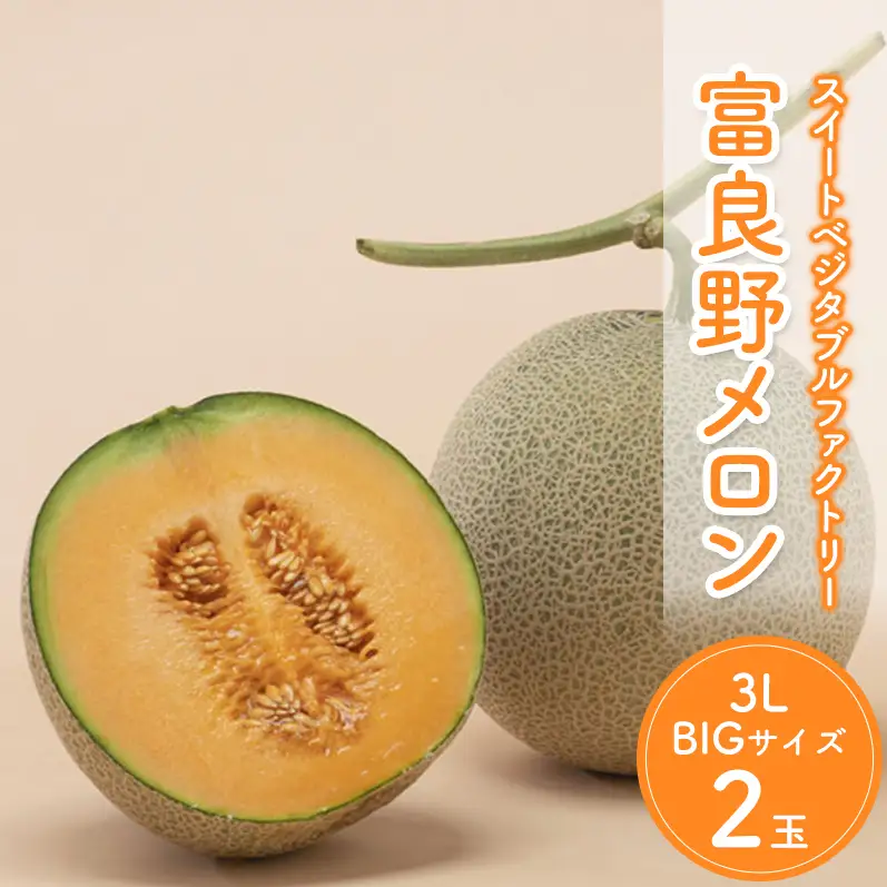 【2026年夏発送】北海道 富良野 メロン 3Lサイズ 2玉 計約4kg フルーツ 果物