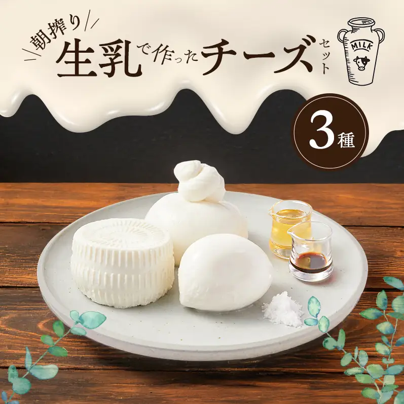 淡路島 朝搾り生乳で作った チーズ 3種 セット 洲本市