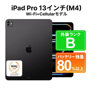 650-1 高性能リユース タブレット Apple iPad Pro 13インチ (M4) Wi-Fi+Cellular 256GB 本体のみ