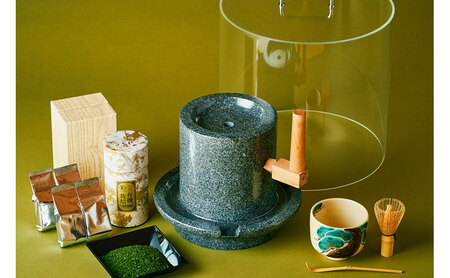 播磨園　有機宇治碾茶　ー抹茶が挽ける石臼セットー （石臼 抹茶
