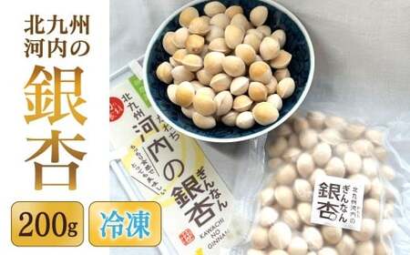 【冷凍】 北九州河内の銀杏 200g 銀杏 ぎんなん ギンナン 実 おつまみ 旬 季節の食べ物 秋の味覚 冷凍 福岡県 北九州