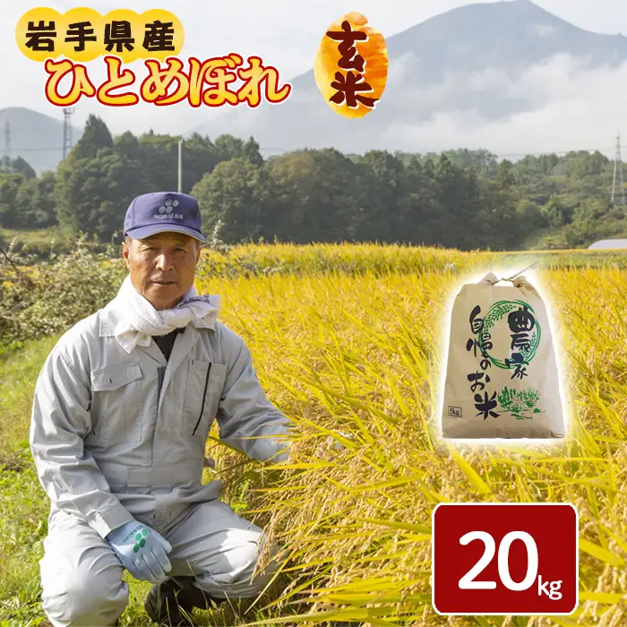 令和8年産 新米 《先行予約 2026年10月下旬より順次発送開始予定》 ひとめぼれ 玄米 20kg ／ げんまい 岩手県産 伊藤一夫