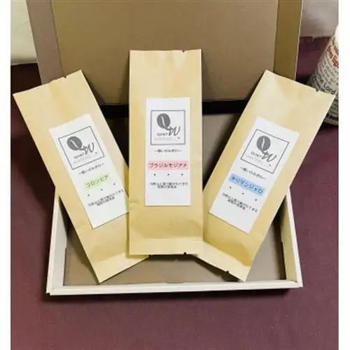 コーヒーアソートセット　100g x 3種類 (豆)　キリマンジャロ、ブラジルモジアナ、コロンビア【1666389】