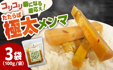 国産たたらば極太メンマ 100ｇ×3袋 ラーメン おつまみ 珍味 惣菜 おかず お取り寄せ セット売り ギフト おすすめ 島根県雲南市/奥出雲マザーズ[AIDP002]