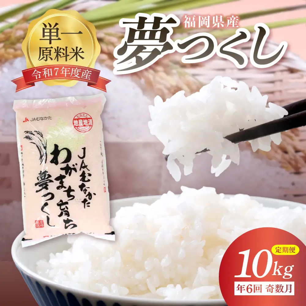 令和7年産 【定期便/年6回】「夢つくし」10kg【ほたるの里】_HB0210