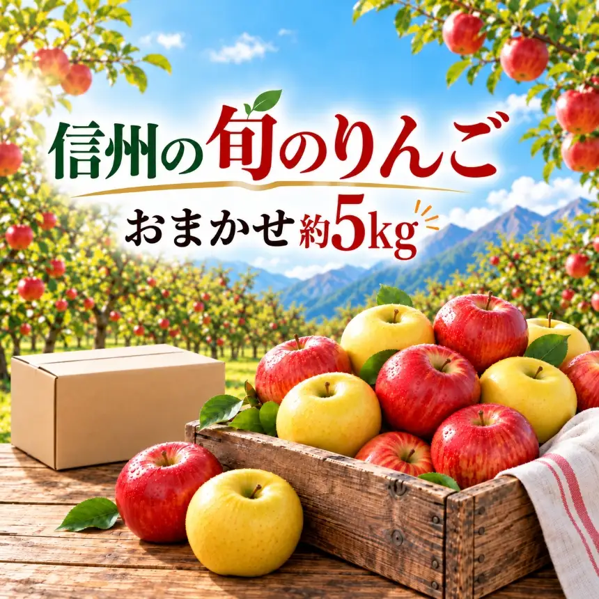 信州の旬のりんごおまかせ約5キロ【018-33】