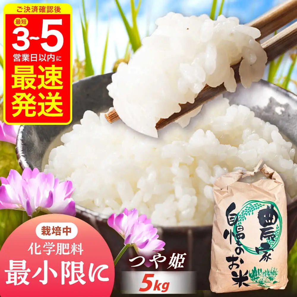 新米 つや姫 5kg【スピード配送】/ 恵那市 / トモファーム [AUCA005] つや姫