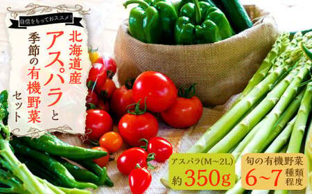 北海道産アスパラと季節の有機野菜セット 【2026年4月下旬～8月下旬迄発送予定】 北海道 北広島市 野菜セット アスパラ 有機野菜 
