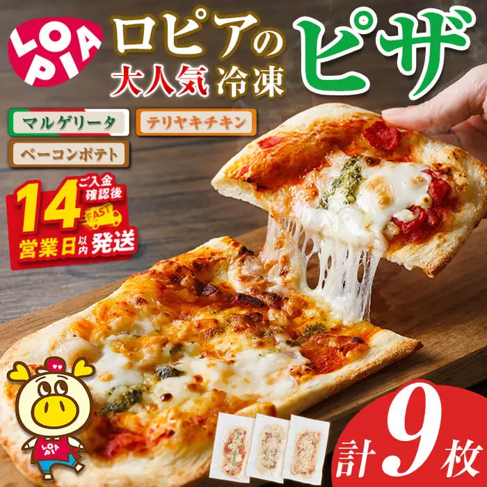 ロピア 冷凍ピザ 3種(計9枚) LOPIA ピザ ＜離島配送不可＞ 【ksg1818】【ロピア】