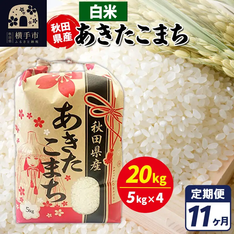 《定期便11ヶ月》あきたこまち 20kg【白米】令和7年産 秋田県産 こまちライン