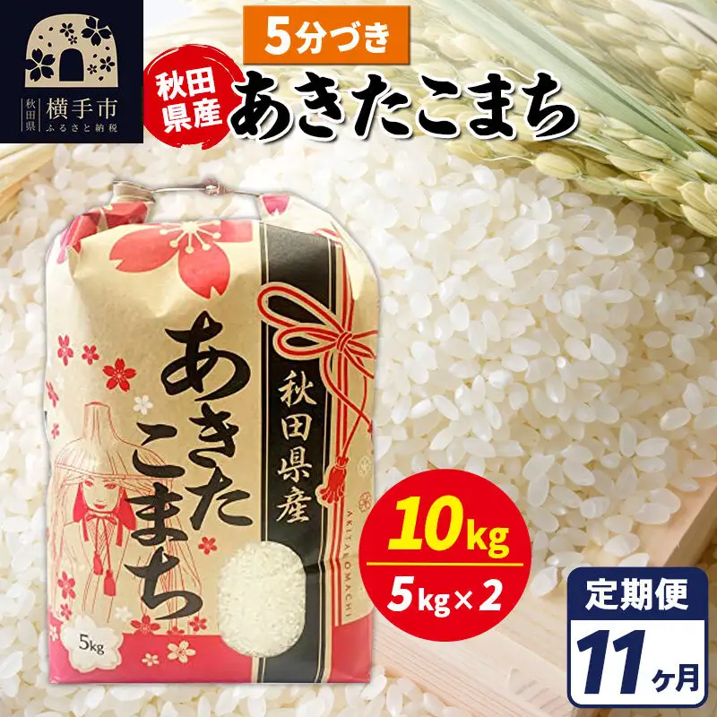 《定期便11ヶ月》あきたこまち 10kg【5分づき】令和7年産 秋田県産 こまちライン